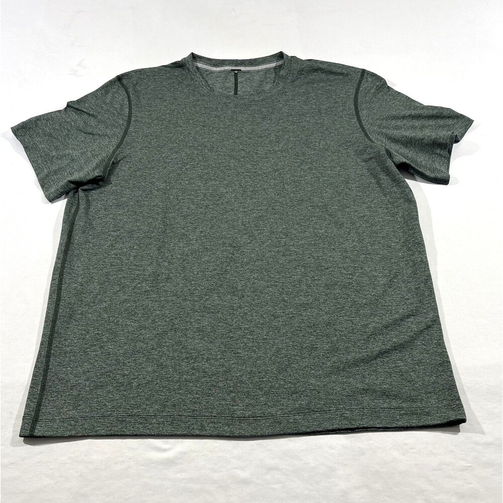 Lululemon Soft Jersey T-Shirt Mens Heather Green Relaxed Fit Short Sleeve Sz XL